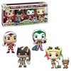 Funko POP DC Super Heroes - Superman in Holiday Sweater, Batman as Eb. Scrooge, The Joker as Santa & Harley Quinn with Helper 4-pack Vinyl Figures
