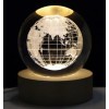 Διακοσμητική Κρυστάλλινη Σφαίρα Φωτάκι Νυχτός Earth Atlas Crystal Ball Night Lamp 8cm