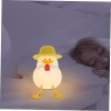 Μαλακό Επαναφορτιζόμενο Φωτιστικό Σιλικόνης Παπάκι με Καπέλο- Cute Duck With a Hat Night Light 