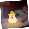 Μαλακό Επαναφορτιζόμενο Φωτιστικό Σιλικόνης Παπάκι με Καπέλο- Cute Duck With a Hat Night Light 