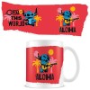 Stor Κεραμική Κούπα Lilo & Stitch Mug 315ml Λευκό-Κόκκινο