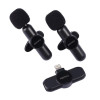 Διπλό Live-Stream Ασύρματο Μικρόφωνο για iPhone Lighting Wireless Microphone - Mαύρο