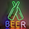 Διακοσμητικό Φωτιστικό Neon Beer Bottles σε Πράσινο Χρώμα
