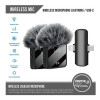 Διπλό Live-Stream Ασύρματο Μικρόφωνο Type-C & Lighting Wireless Microphone - Mαύρο