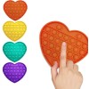 Anti Stress Fidget Bubble Pop Αγχολυτικό Παιχνίδι Καρδιά Πορτοκαλί 