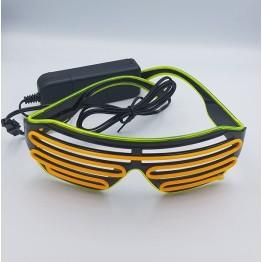Γυαλιά με Διπλό led φωτισμό για Πάρτυ Κίτρινο
