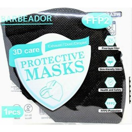 Μάσκα κάλυψης FFP2 Υψηλής Προστασίας Μαύρη 20τμχ