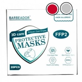 Μάσκα κάλυψης FFP2 Υψηλής Προστασίας Γκρι και Κόκκινο