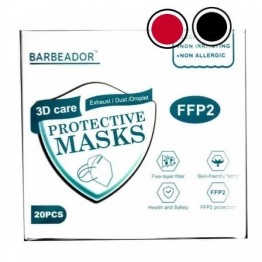 Μάσκα κάλυψης FFP2 Υψηλής Προστασίας Μαύρο και Κόκκινο