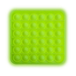 Anti Stress Fidget Bubble Pop Αγχολυτικό Παιχνίδι Τετράγωνο Πράσινο Glow