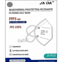 Jada FFP3 NR Filtering Half Mask Με Επιρρίνιο Γκρι 20τμχ