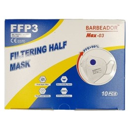 Barbeador Μάσκα κάλυψης FFP3 Υψηλής Προστασίας Μπλε 10τμχ