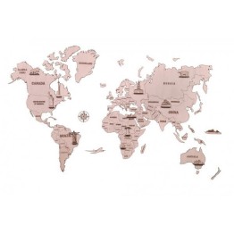 Ξύλινος Χάρτης XXL 200x120cm Wood Trick World Map XXL