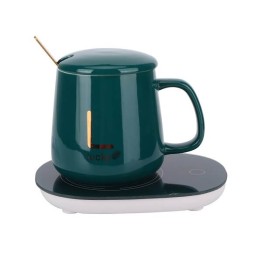 Κεραμική κούπα και Θερμαινόμενη Βάση USB - Cup Warmer - Πράσινο