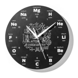 Ρολόι Τοίχου Χημεία Μαύρο