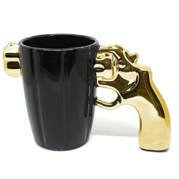 Κεραμική Κούπα Πιστόλι - Pistol Mug - Χρυσό