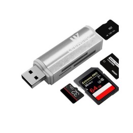 Card Reader USB 3.0 για SD microSD MemoryStick Ασημί