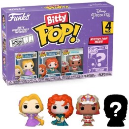 Funko Bitty POP! Disney Princess - Rapunzel, Merida, Moana & Chase Mystery 4-Pack Vinyl Figures