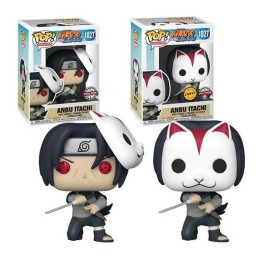 Funko POP Animation Bundle of 2 Naruto Shippuden - Anbu Itachi 1027 & Chase Vinyl Figures Special Edition Exclusive