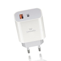 Φορτιστής Χωρίς Καλώδιο με Θύρα USB-A και Θύρα USB-C 20W Λευκό