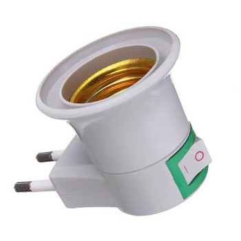 Μετατροπέας λάμπας Ε27 σε φωτιστικό με διακόπτη πρίζας