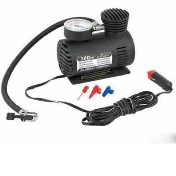 Φορητή τρόμπα αυτοκινήτου 12V 300PSI, ιδανική για ελαστικά, φουσκωτά, μπάλες με Μανόμετρο