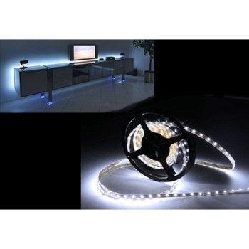 Σετ Αδιάβροχη Ταινία LED 5 μέτρων White 60SMD 4,8W SuperBright 12V με τροφοδοτικό
