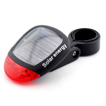 Επαναφορτιζόμενο φως ποδηλάτου με LED για το πίσω μέρος με ηλιακό συλλέκτη - κόκκινο