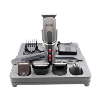 Σετ Κουρευτικής και Ξυριστικής Μηχανής για Μαλλιά και Γένια 8 σε 1 Kemei KM-680A