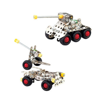 Nuts & Bolts Μεταλλικά Συναρμολογούμενα Οχήματα - Τανκ, Αμάξι, Τρέιλερ με Κανόνι