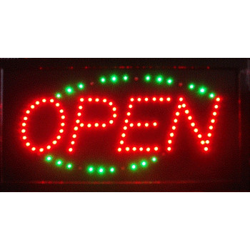 Φωτιζόμενη πινακίδα με κίνηση OPEN