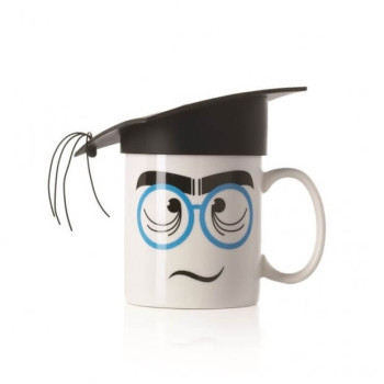 Κεραμική Κούπα με Καπέλο Σιλικόνης - Nerd Mug 