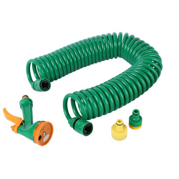Επεκτεινόμενο Λάστιχο Ποτίσματος 20m με πιστόλι Μπεκ COILED HOSE 66FT