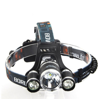 Τριπλός Προβολέας Φακός Κεφαλής Βαρέως Τύπου Επαναφορτιζόμενος