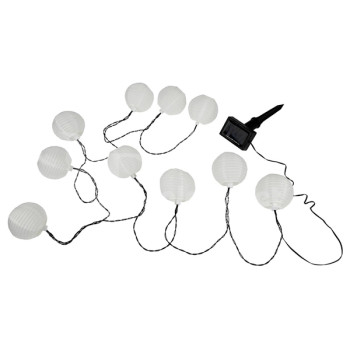 Διακοσμητική Ηλιακή Γιρλάντα με 10 Λευκά LED Φαναράκια