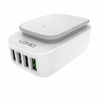 Ldnio Φωτάκι Νυκτός και Φορτιστής 4x USB Λευκό (A4405)