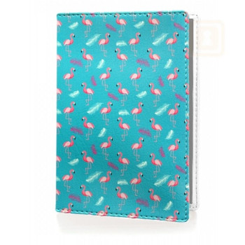 Θήκη Διαβατηρίου και Καρτών RIFD Προστασία - Flamingo