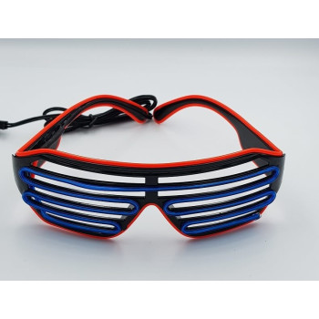 Γυαλιά με Διπλό led φωτισμό για Πάρτυ Μπλε