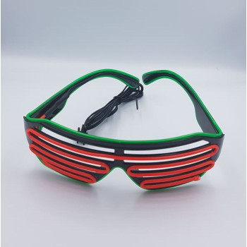 Γυαλιά με Διπλό led φωτισμό για Πάρτυ Πορτοκαλί