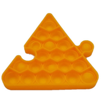 Anti Stress Fidget Bubble Pop Αγχολυτικό Παιχνίδι Τρίγωνο Παζλ Πορτοκαλί