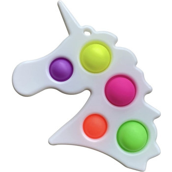 Pop it Fidget Simple Dimple Αγχολυτικό Παιχνίδι Μονόκερος Λευκό