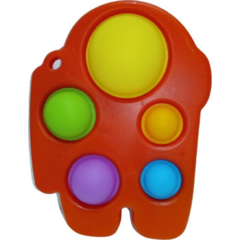 Pop it Fidget Simple Dimple Αγχολυτικό Παιχνίδι Ρομπότ Κόκκινο