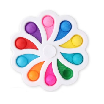 Pop it Fidget Simple Dimple Αγχολυτικό Παιχνίδι Δεκαπλό Spinner Λευκό