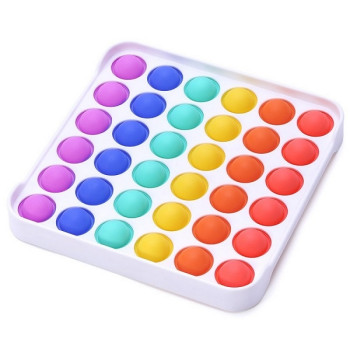 Fidget Bubble Pop it Dimple Τετράγωνο Rainbow
