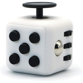 Anti Stress Fidget Cube Αγχολυτικός Κύβος - Λευκό Μαύρο