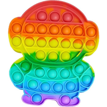 Anti Stress Fidget Bubble Pop it Αγχολυτικό Παιχνίδι Αστροναύτης Rainbow