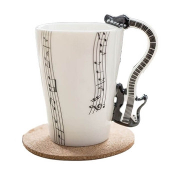 Κούπα με λαβή σε σχήμα Κιθάρας - Guitar Mug Μαύρο