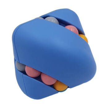 Μαγική Σβούρα Παζλ Τύπου Ρούμπικ - Spinner Cube - Γαλάζιο