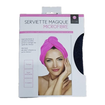 Πετσέτα Μαλλιών Τουρμπάνι από Μικροϊνες - Μαύρο