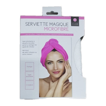 Πετσέτα Μαλλιών Τουρμπάνι από Μικροϊνες - Λευκό